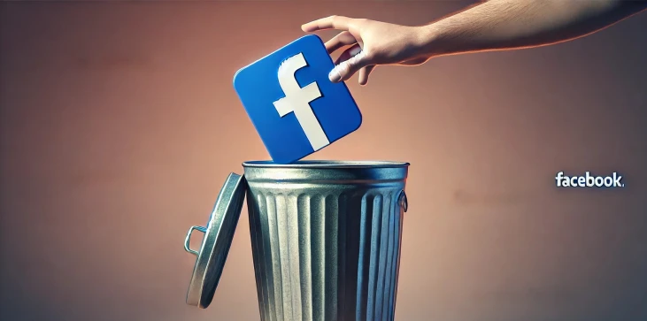 facebook ke tempat sampah